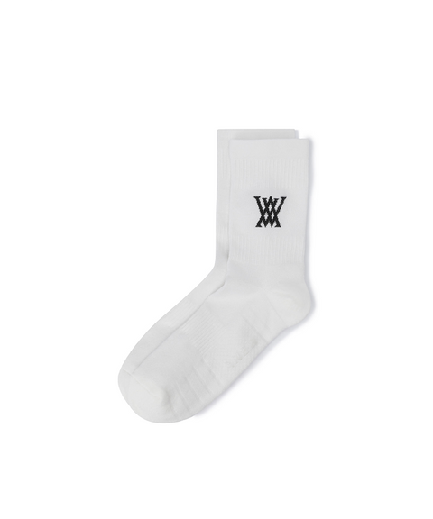 Men's Logo Socks - White