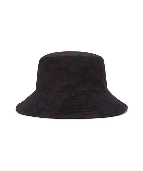 Unisex Flower Pattern Reversible Bucket Hat - Black