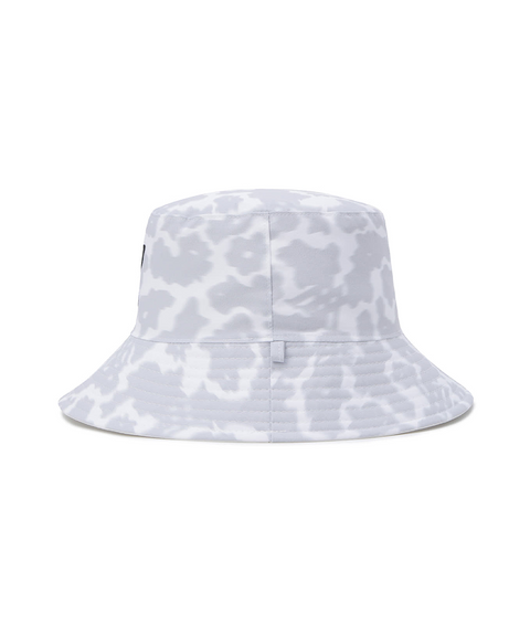 Unisex Flower Pattern Reversible Bucket Hat - White