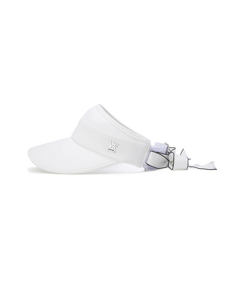 Women's Centre Ribbon Visor - White