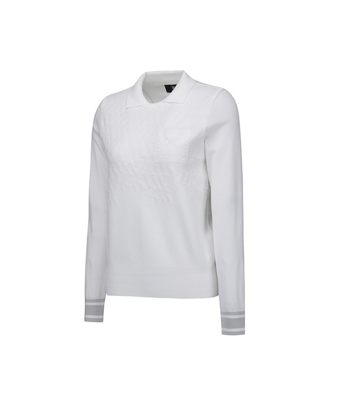 Women's FA Logo Pattern Sweater - White
