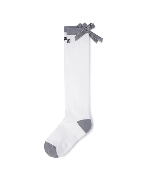 Women's Ribbon Knee Socks - Off White