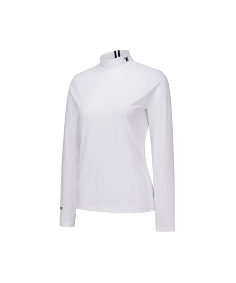 Women's FA Essential High Neck Baselayer - White