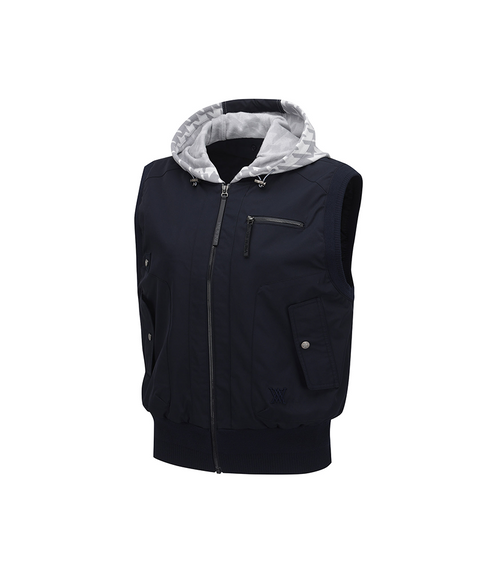 Women's FA Hooded Vest - Navy