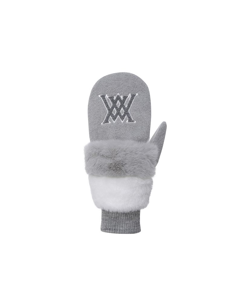 Women's Mitten Gloves - Gray