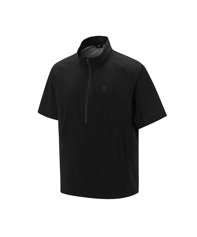 エレクトリック　ナイロンロゴプルオーバー Men's Logo Half Zip Anorak - Black