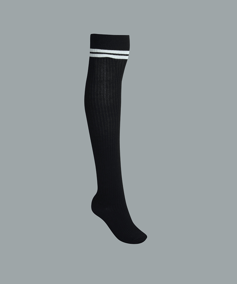 Slim Golf 50cm Over The Knee Socks - Black