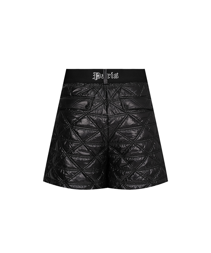 Castelbajac Women's Black Line Quilted Padded Shorts - Black