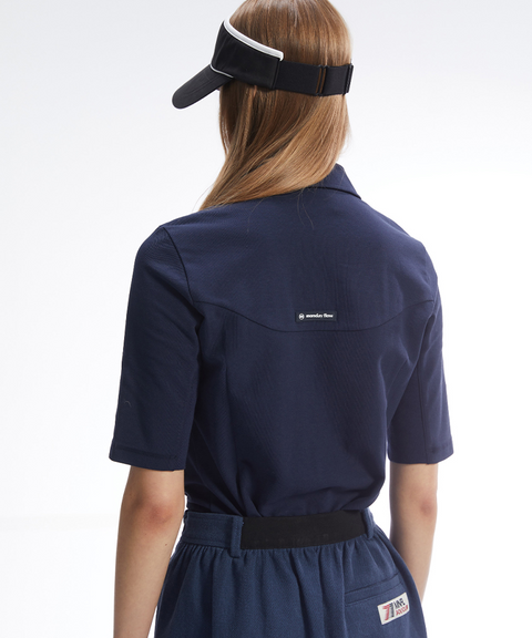 Monday Flow Classic Half Sleeve Top - Dark Navy