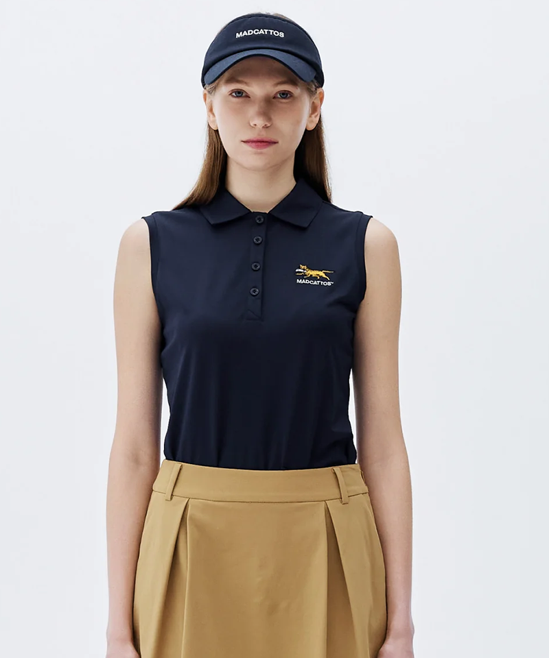 MCC Women's Essential Sleeveless Polo - Dark Navy