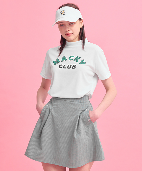 Full Line Stripe Skirt - Gray