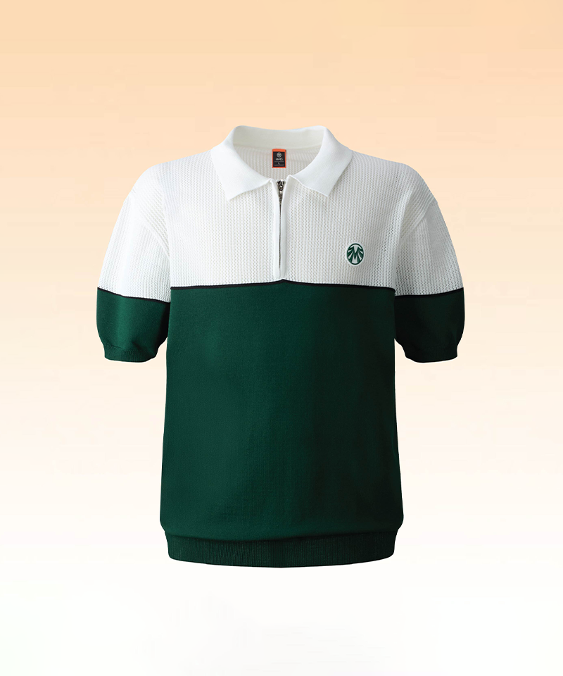 Men's Non-Clingy Perforated Cooling Half-Zip Knit - 3 Colors