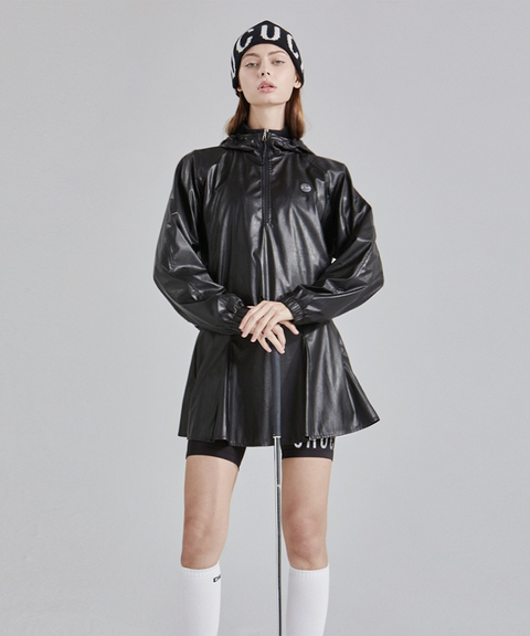 Glossy Full Skirt - Black