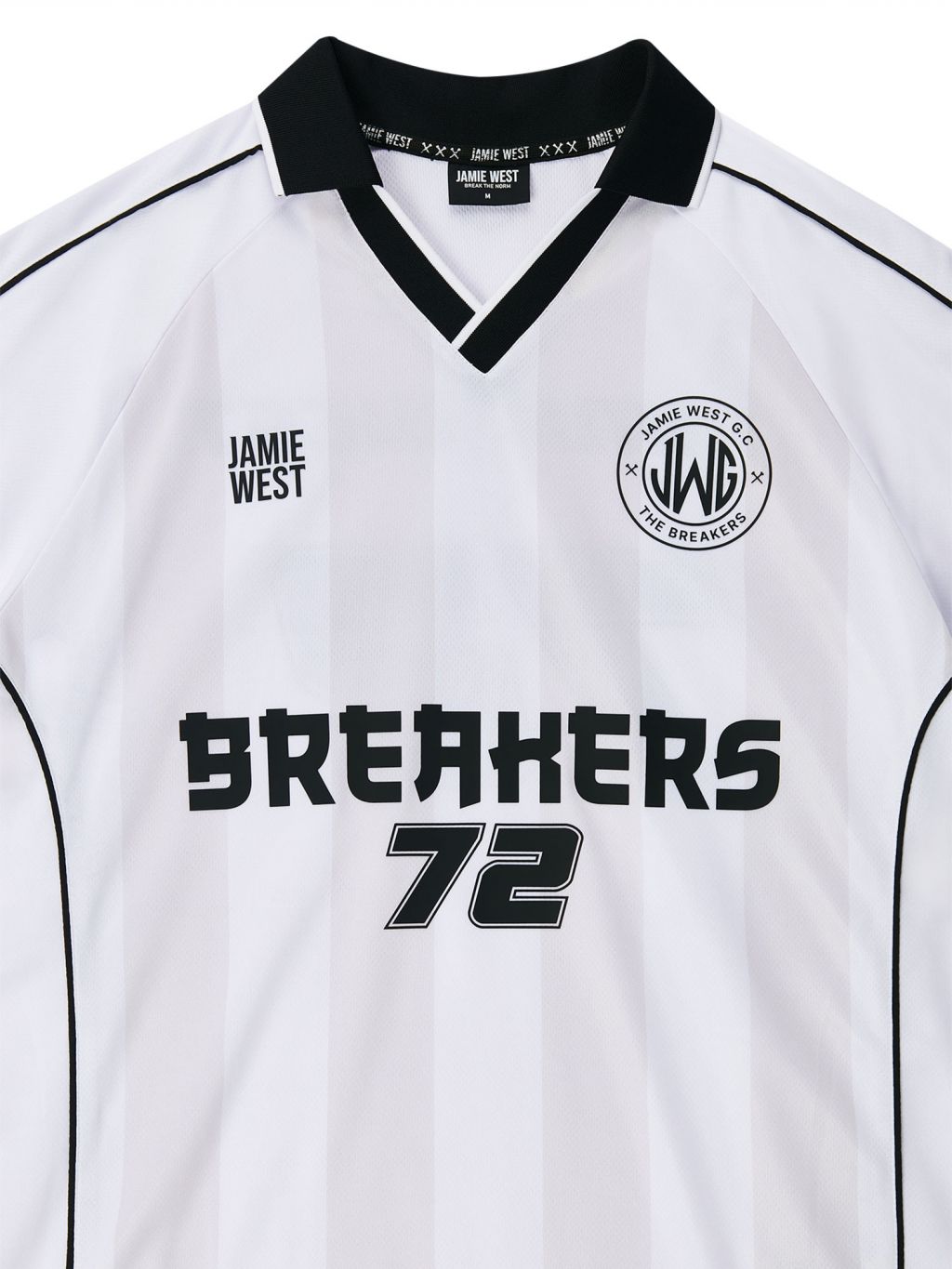 Jamie West Breakers Football Stripe P-Shirts - White