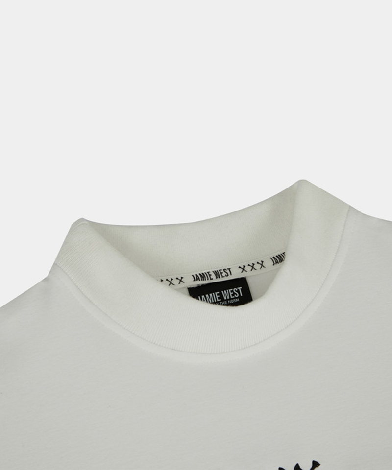 Jamie West Gorden Mockneck Pocket Sweatshirts - White