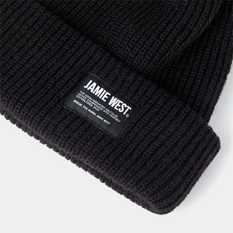 Jamie West Label Point Beanie - Black