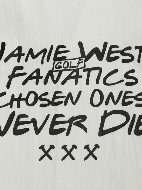 Jamie West Lettering Open Collar Shirts - White