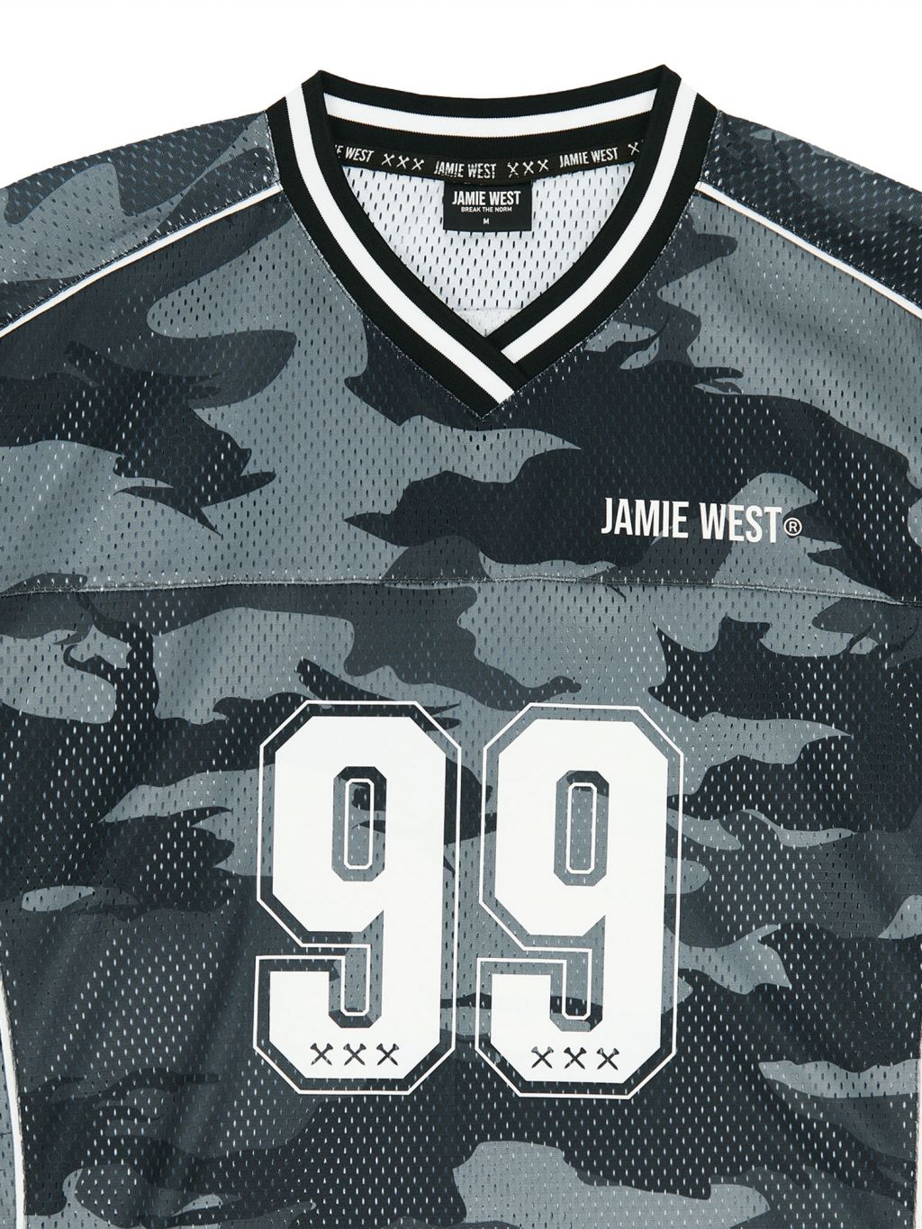 【JAMIEWEST GOLF】 No.99 Vneck Mesh Camo T-Shirts / 追跡付 Jamie West No.99 Vneck Mesh Camo T-Shirts - Black– Sokim