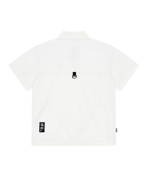 Jamie West Nylon Half Zip-up Ventilation P-Shirts - White