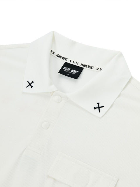 Jamie West Performance Pocket P-Shirts- White