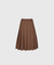 KANDINI Check Midi Pleated Skirt - Brown