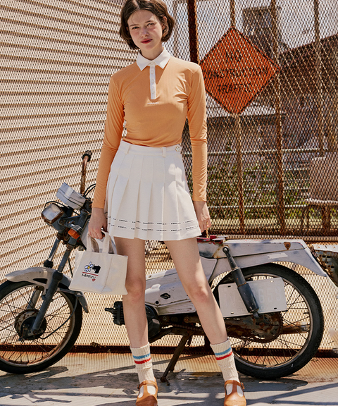 KANDINI EdgeLine Long Sleeve Polo - Orange