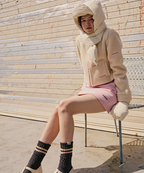 KANDINI Sweat Mini Skirt - Pink