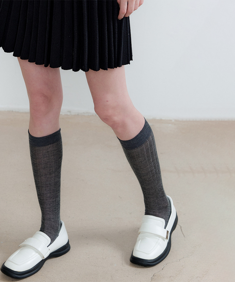Anell Golf Lin Knit Socks - Gray