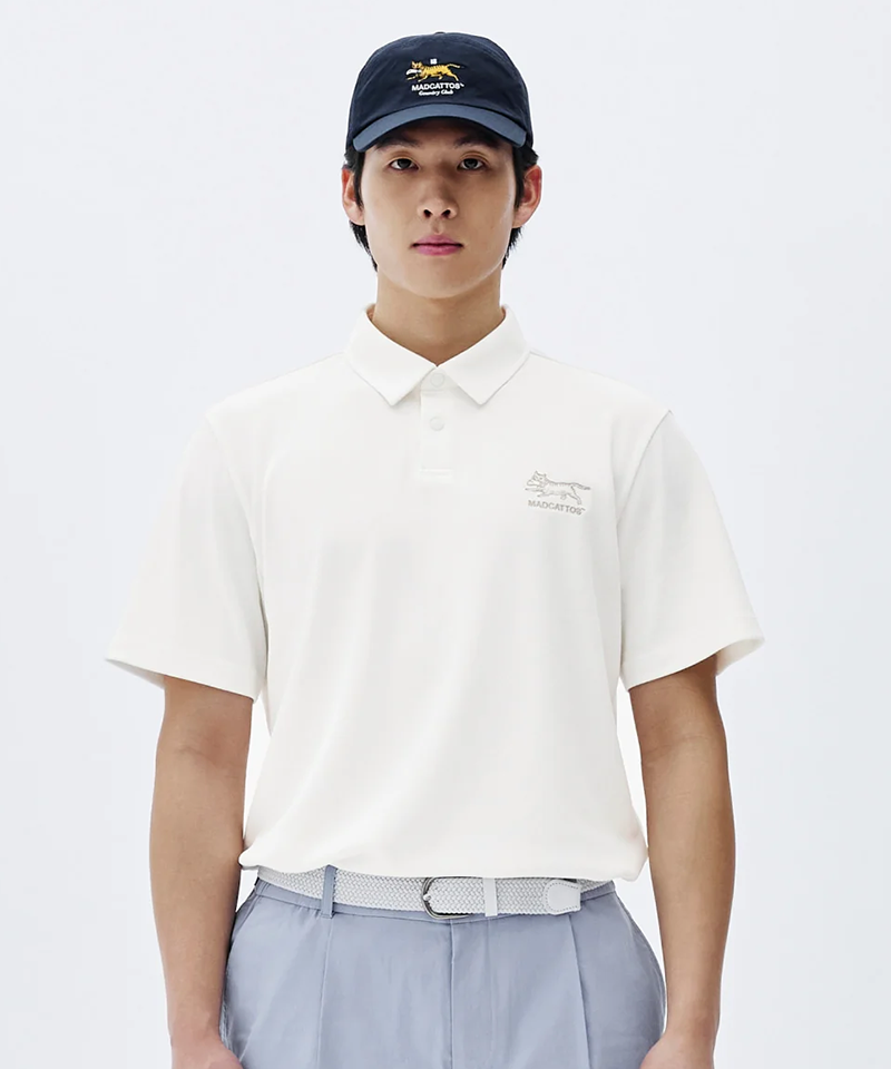 MCC Men's  Ice Active S/S Polo - Off White