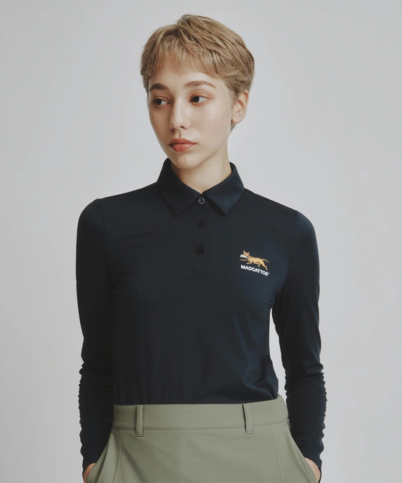 MCC Women's Tour L/S Polo Shirt - Navy