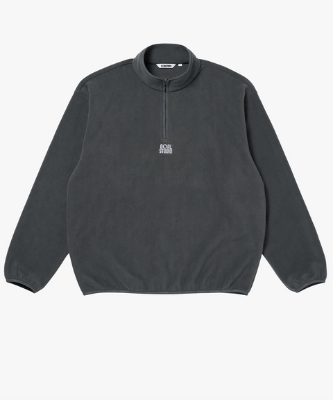 Goal Studio Men's Essential Microfleece Quarter Zip-Up Tee - Charcoal