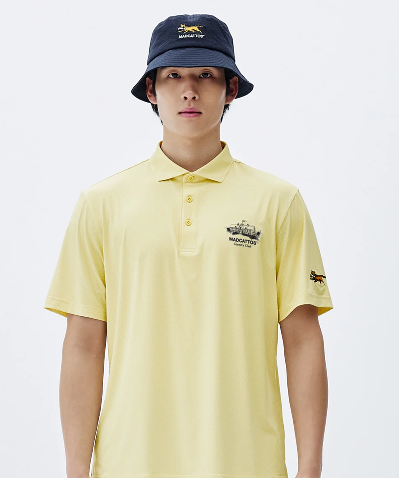 MCC Dot Print Polo - Yellow