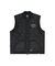 Jamie West Lettering Quilted Detachable Jumper - Black