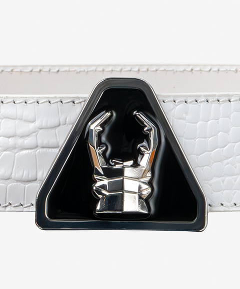 GFJ Golf Men's Trinity Triangle Belt - White