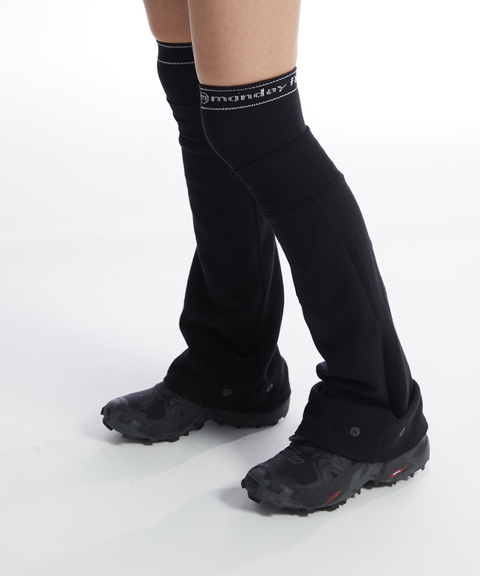 Monday Flow Munple Basic Overknee Socks - Black