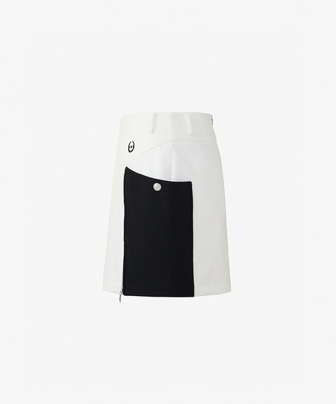 GFJ Golf Women's Side Open PK H Skirt - White