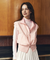 LENUCU Color Combination Mock Neck Inner Tee - Pink / White