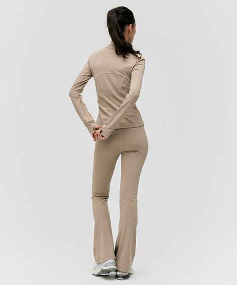 Goal Studio Women's Athletic Jersey Jacket - Dark Beige