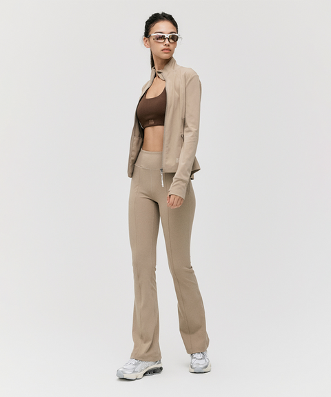 Goal Studio Women's Athletic Jersey Pants - Dark Beige