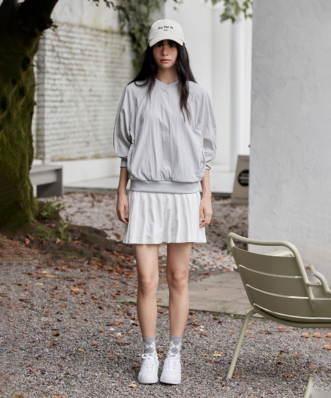 FORDI Wind V-Neck Man-To-Man - Gray