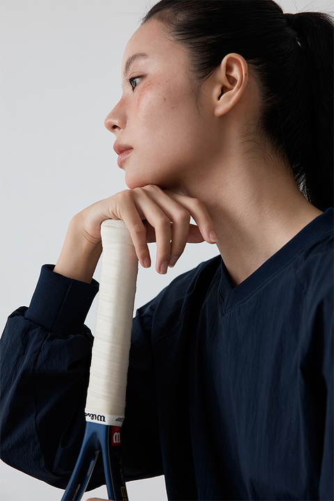 FORDI Wind V-Neck Man-To-Man - Navy