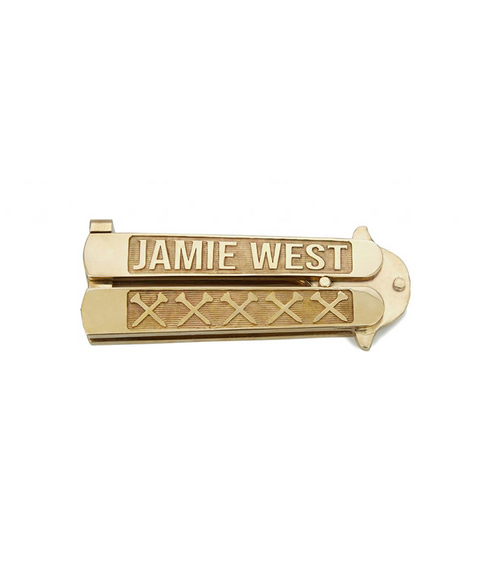 Jamie West X KK Balisong Divot Repair - Gold