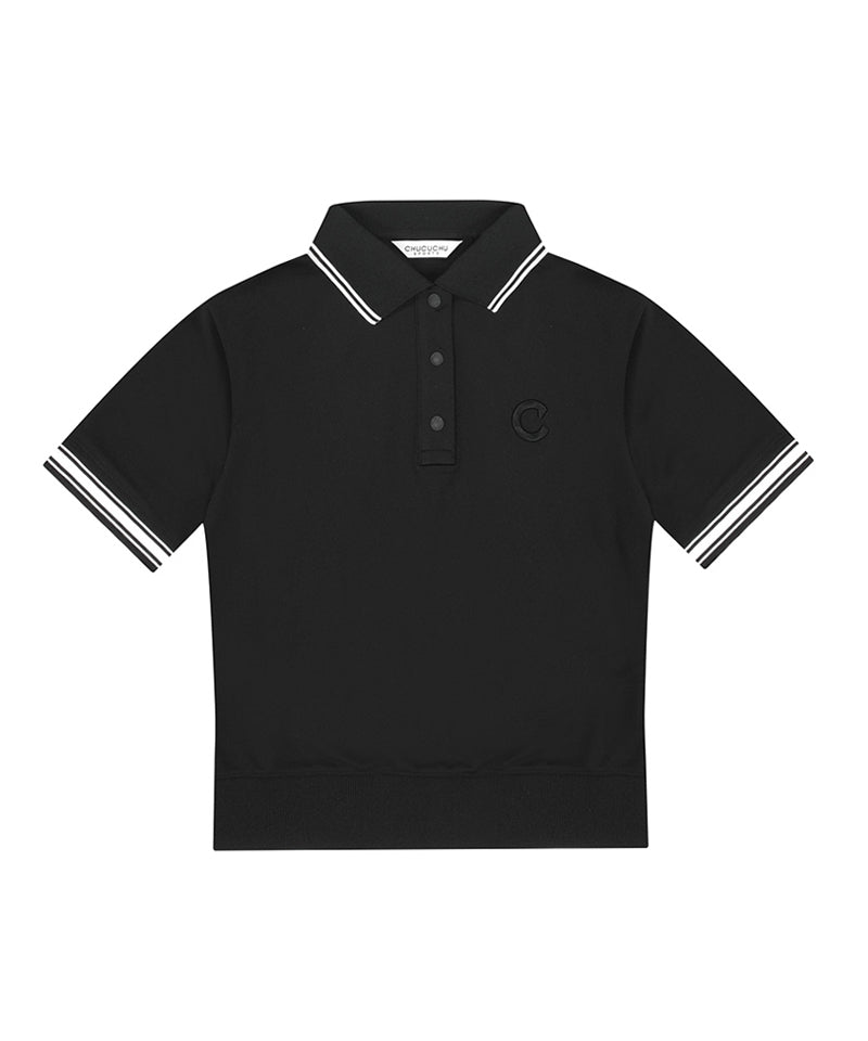 Ben Knit Collar Short Sleeve Top - 2 Colors