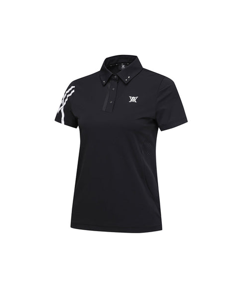 ANEW Golf Women's SM Logo Point Short T-Shirt - Black