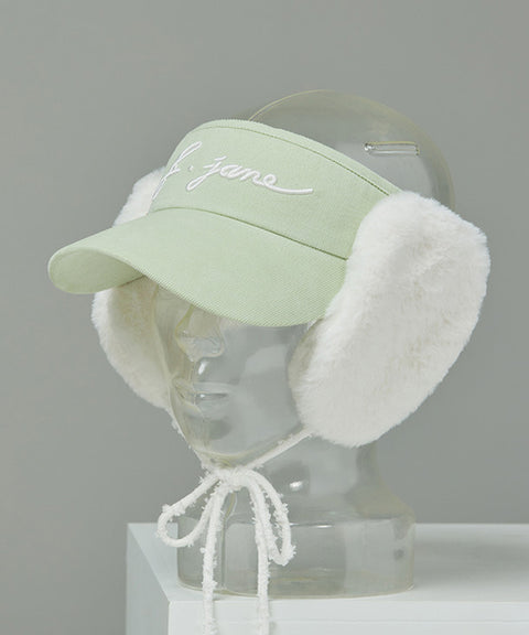 J.Jane 2way Fur Ear Flap Suncap - Melon