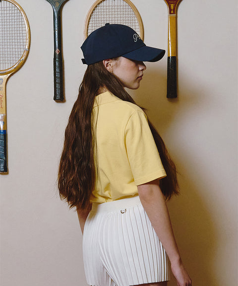 [Warehouse Sale] PIV'VEE Caddi'vee Tee Holder Collar T-shirt - Mist Yellow