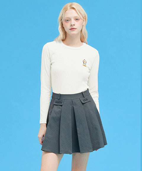 MACKY Golf: Daisy Patch Slim T-Shirt - White