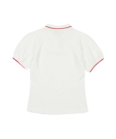 Haley Yoko Collar Line T-Shirt Off - White