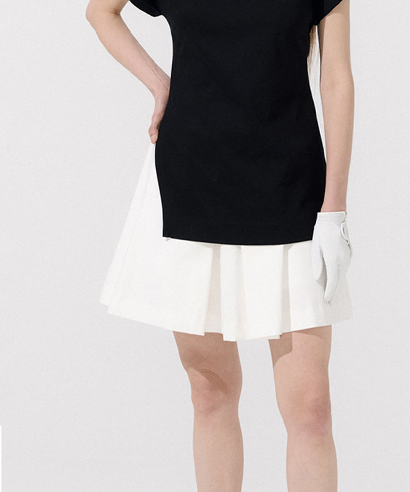 Anell Golf Front A-Tuck Skirt - White