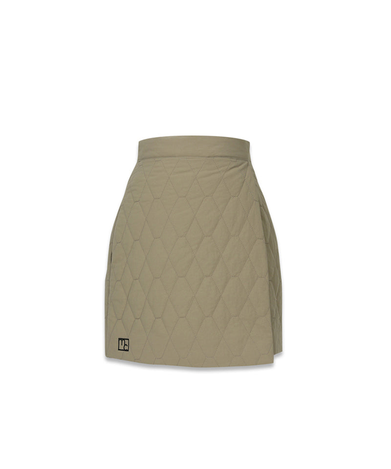 MACKY Golf: Padded Wrap Mini Skirt - Beige